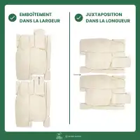 Parement extérieur en béton 0.14m2 pour mur et allée - Aspect pierre naturelle L.44 x l.29cm